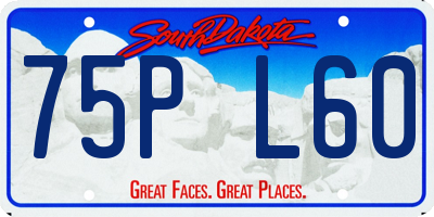 SD license plate 75PL60