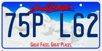 SD license plate 75PL62