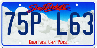 SD license plate 75PL63