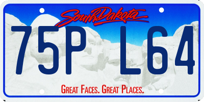 SD license plate 75PL64