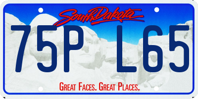 SD license plate 75PL65