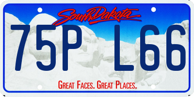 SD license plate 75PL66