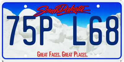 SD license plate 75PL68
