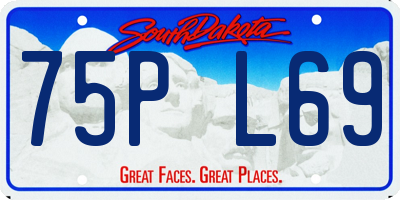 SD license plate 75PL69