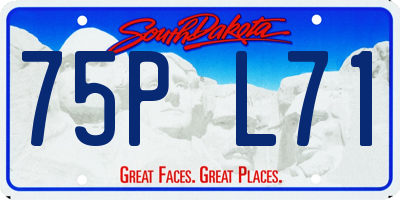 SD license plate 75PL71