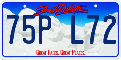 SD license plate 75PL72