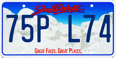 SD license plate 75PL74