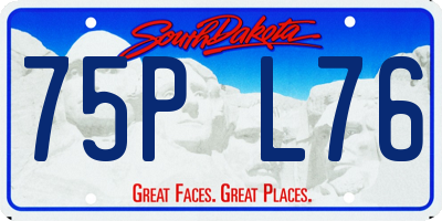 SD license plate 75PL76