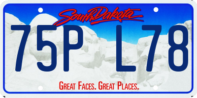 SD license plate 75PL78