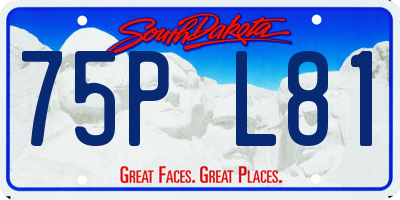 SD license plate 75PL81
