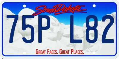 SD license plate 75PL82