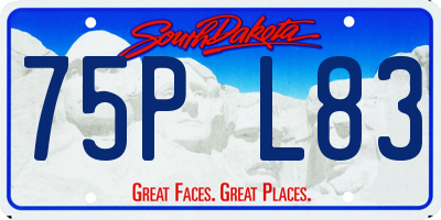 SD license plate 75PL83