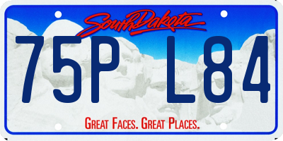 SD license plate 75PL84