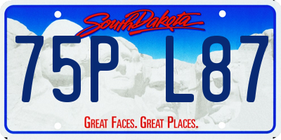 SD license plate 75PL87
