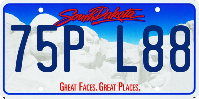 SD license plate 75PL88