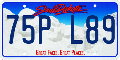 SD license plate 75PL89