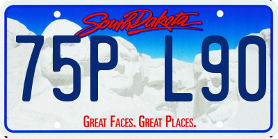 SD license plate 75PL90