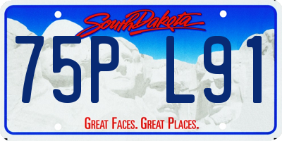 SD license plate 75PL91