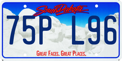 SD license plate 75PL96