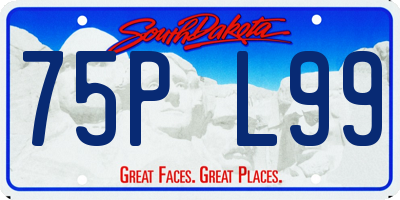 SD license plate 75PL99