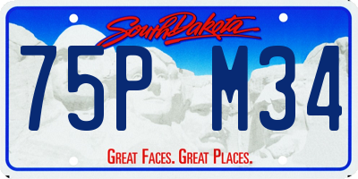 SD license plate 75PM34