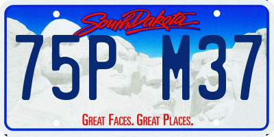 SD license plate 75PM37
