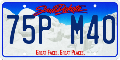 SD license plate 75PM40