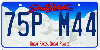 SD license plate 75PM44