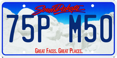 SD license plate 75PM50
