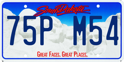 SD license plate 75PM54