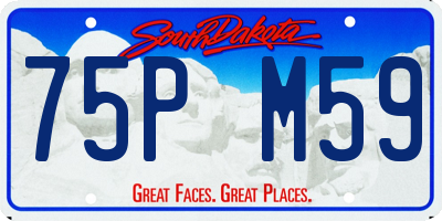 SD license plate 75PM59