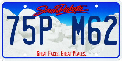 SD license plate 75PM62