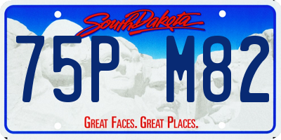 SD license plate 75PM82