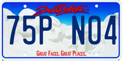 SD license plate 75PN04