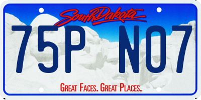 SD license plate 75PN07