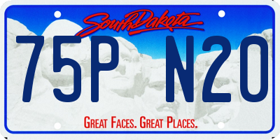 SD license plate 75PN20