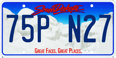 SD license plate 75PN27