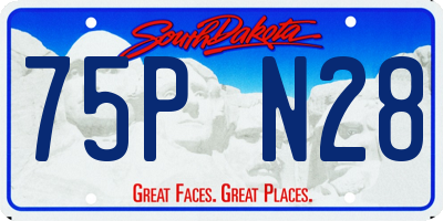 SD license plate 75PN28