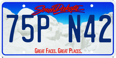 SD license plate 75PN42