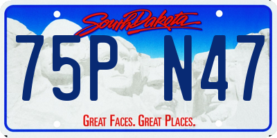 SD license plate 75PN47