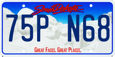 SD license plate 75PN68