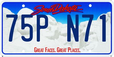 SD license plate 75PN71