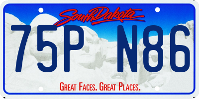 SD license plate 75PN86