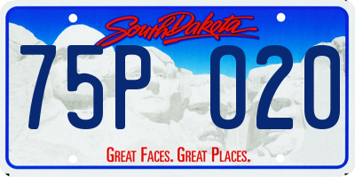 SD license plate 75PO20