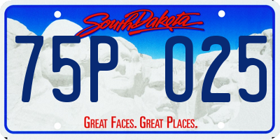 SD license plate 75PO25