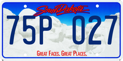 SD license plate 75PO27