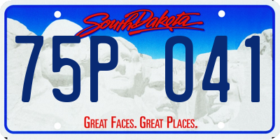 SD license plate 75PO41