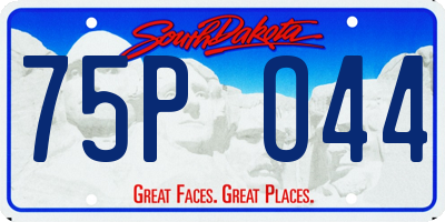 SD license plate 75PO44