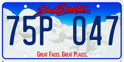 SD license plate 75PO47