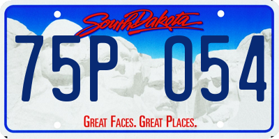 SD license plate 75PO54